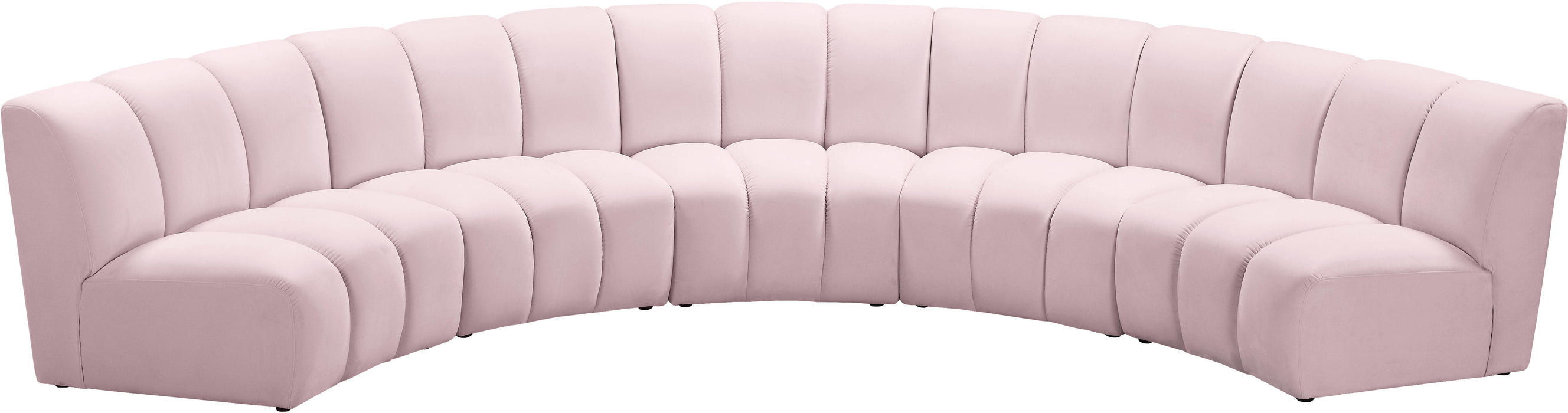 Infinity Pink Velvet 5pc. Modular Sectional