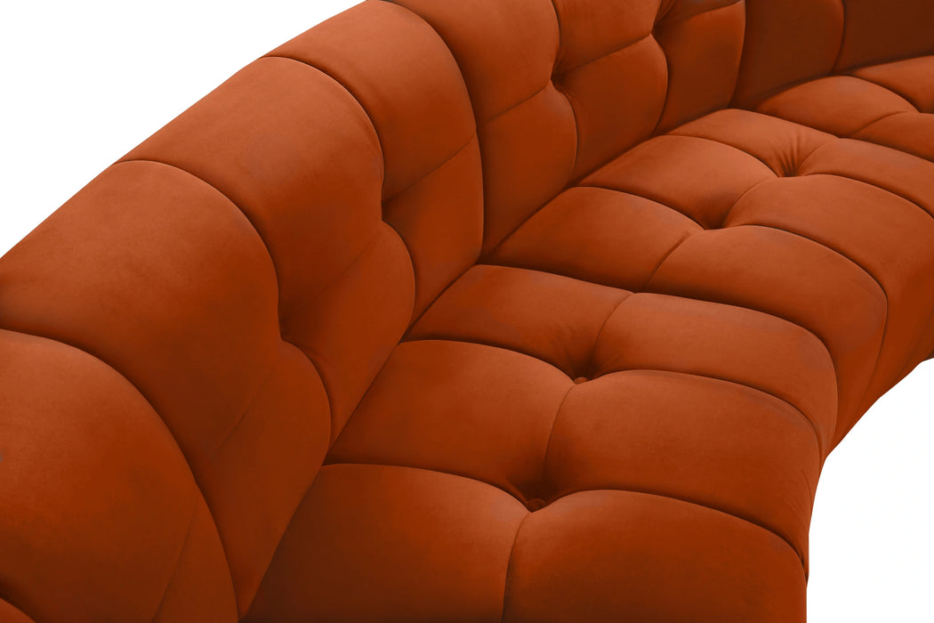 Limitless Cognac Velvet 10pc. Modular Sectional