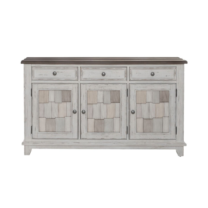 River Place Accent Server in Riverstone White & Tobacco image