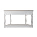 Magnolia Manor 56 Inch Hall Console Table in Antique White Base w/ Weathered Bark Tops image