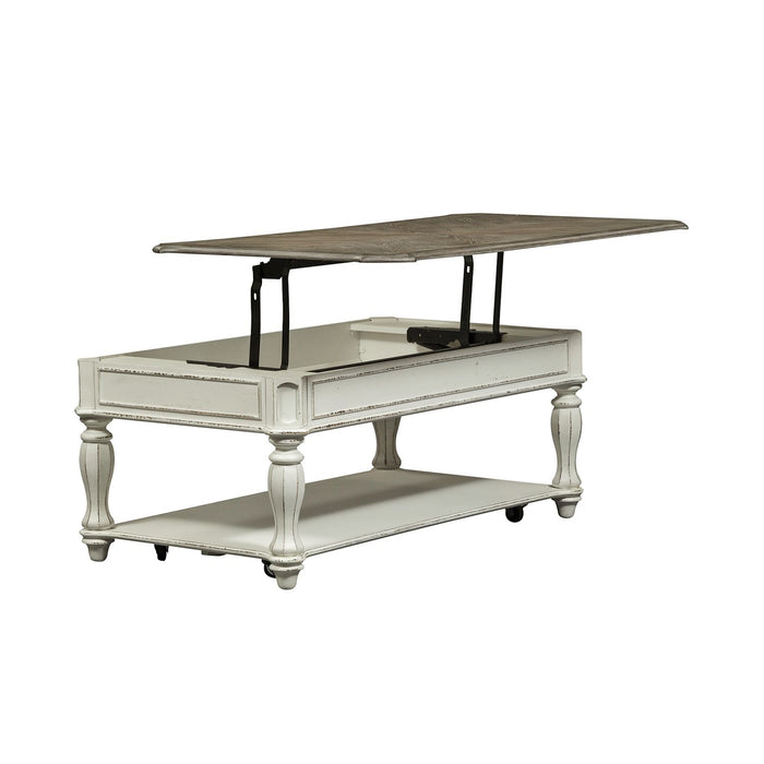 Magnolia Manor Lift Top Cocktail Table in Antique White image
