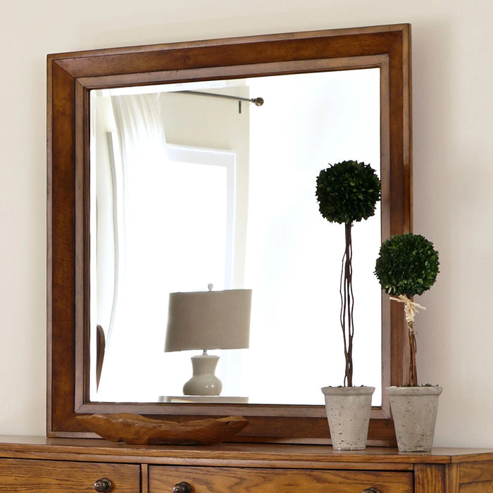 Grandpa's Cabin Mirror in Age Oak image