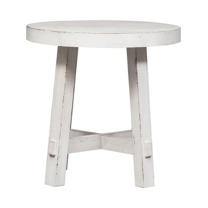 Modern Farmhouse Splay Leg Round End Table image