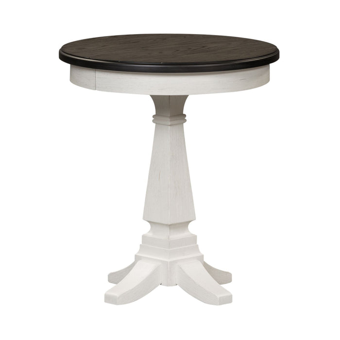 Allyson Park Chair Side Table in Wirebrushed White