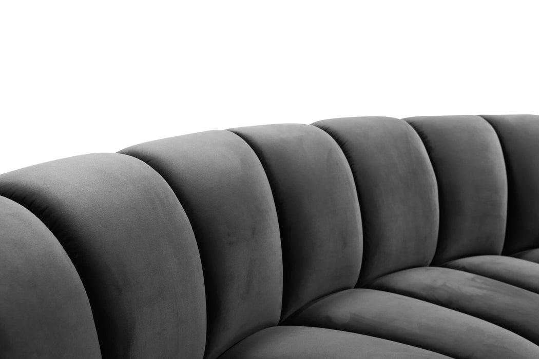 Infinity Grey Velvet 7pc. Modular Sectional
