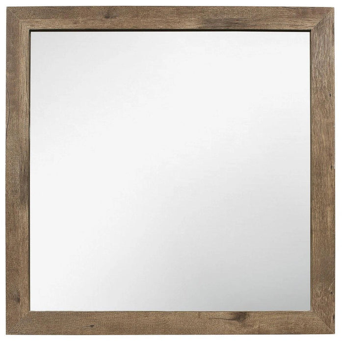 Mandan Mirror in Weathered Pine 1910-6