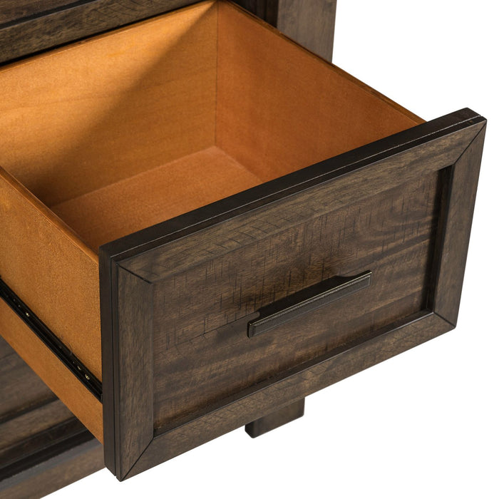 Thornwood Hills Two Sided Storage Bed, Dresser & Mirror, Night Stand image