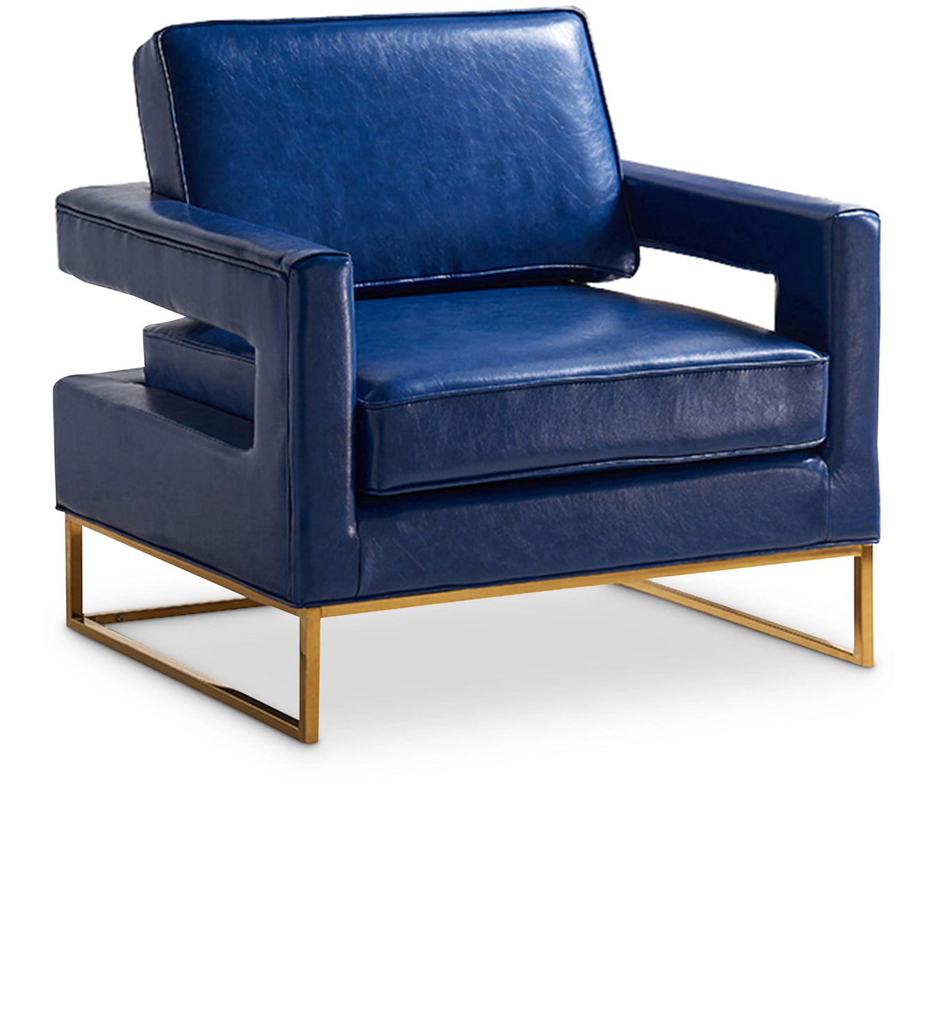 Navy Faux Leather