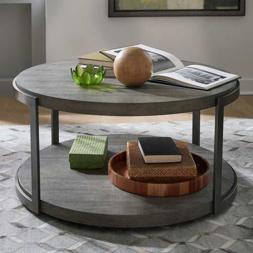 Liberty Furniture Modern View Round Cocktail Table in Gray image