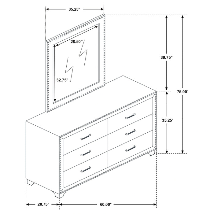Melody Dresser with Mirror