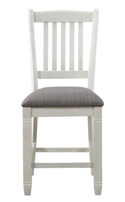 Granby Counter Height Chair in White & Brown (Set of 2)