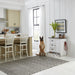 Allyson Park Pet Feeder in Wirebrushed White with Charcoal Top EST SHIP TIME APPX 4 WEEKS image
