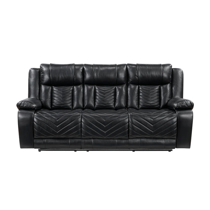 Huron Power Double Reclining Sofa With Center Drop-Down Cup Holders