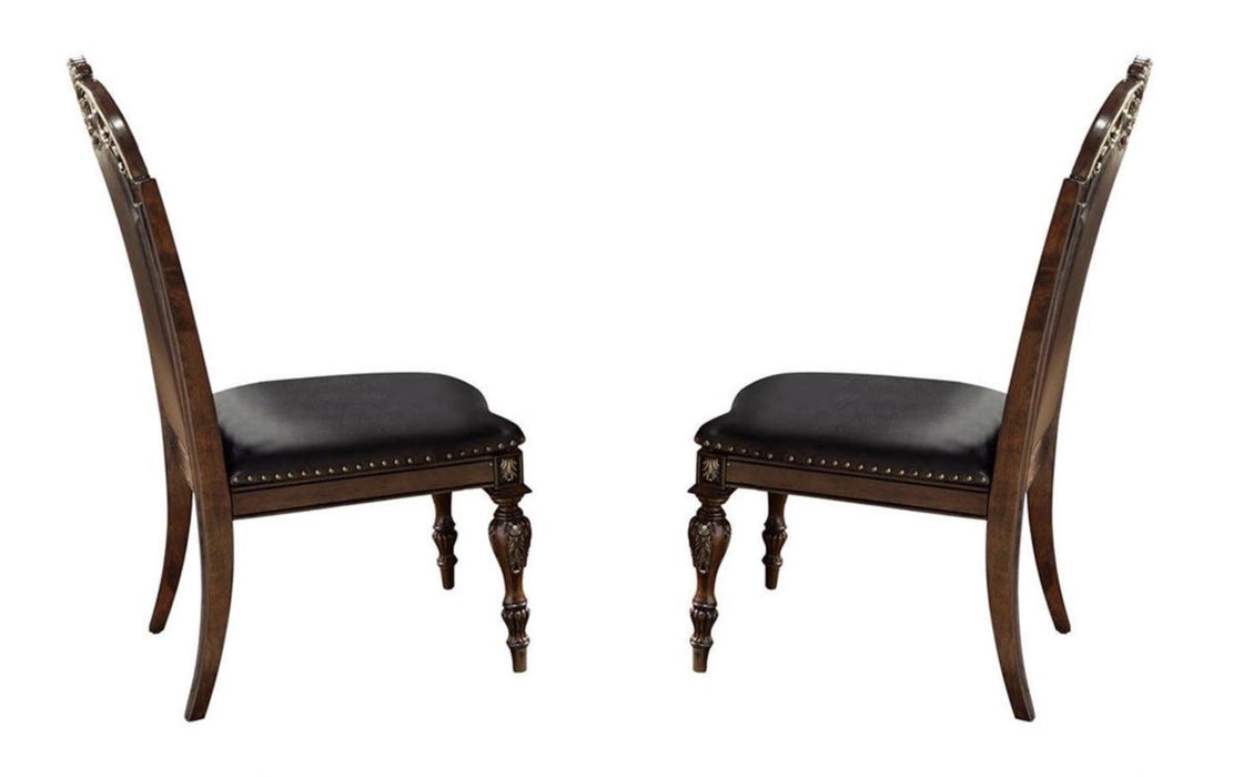 Rosanna Traditional Style Dining Side Chair in Cherry finish Wood